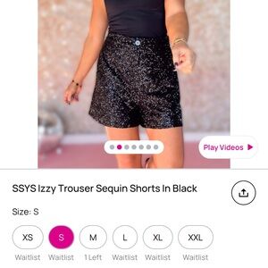 Izzy High Waist Black Sequin Shorts